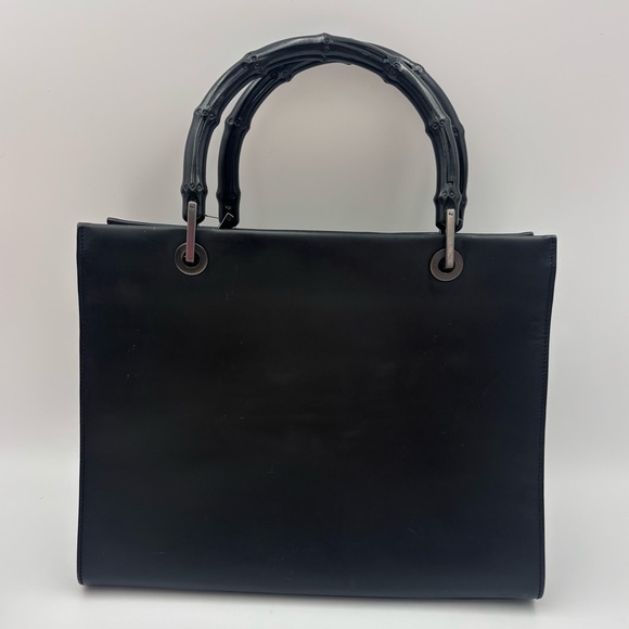 Gucci Bamboo Handle Satchel Black Interior with Logo Detail✨ - Picture 2 of 11